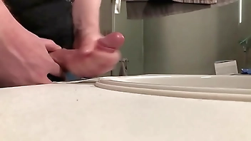 Jerking off in the bathroom
