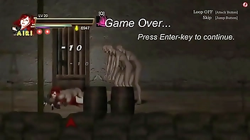 Cute red haired girl having sex with monsters men in guilty hell new hentai gameplay