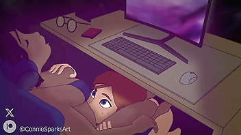 Under the Desk Deepthroat (Futa)