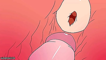 Bakugo fucks Uraraka Ochaco while he grabs her tits and then cums inside her