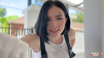 Beauty Auto-Mechanic Deepthroat, Rough Fucks and Gets Facial POV