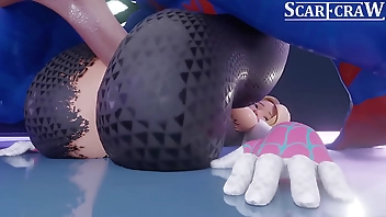 Spider gwen gets fucked and creampie by spider man 2099