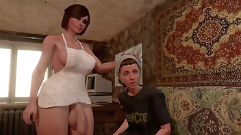 The guy suddenly found out that he likes to suck dicks and ass-fuck - 3d Futanari Lady and femboy worked out his anal