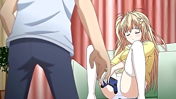 Caught My 18yo Virgin Step Sister Masturbating With My Console Control - Hentai