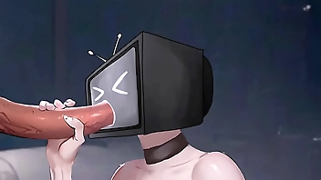 tv woman suck cameraman dick (skibidi toilet porn hentai) - loop