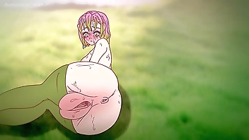 Mitsuri seduces with her huge pussy ! Porn demon slayer Hentai ( cartoon 2d ) anime