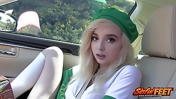 LEXI LORE PULLS HER PINK PANTIES TO THE SIDE SO HE CAN SLIP HIS DICK IN