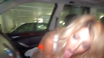 Tatted Hooters Waitress Sucks Cock in Car for Big Tip