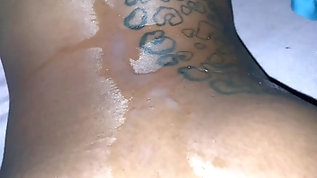 Quickie to Squirt nut on her tattoos!!