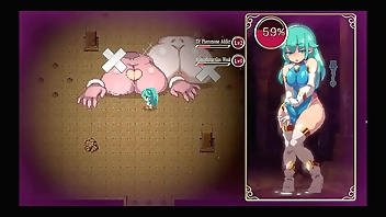 Mage Kanades Futanari Dungeon Quest [ Hentai Game PornPlay ] Ep.3 latex slime suit is pumping her tiny futa cock