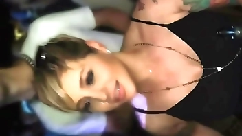 I met this beautiful blonde at the party, and we went to the hotel where she rode hot and then masturbated until she came.