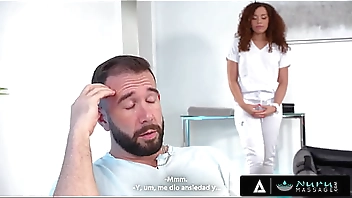 NURU MASSAGE - Sexy Masseuse Deals Some Pain Problems With A Nice NURU Fuck SPANISH SUBTITLES